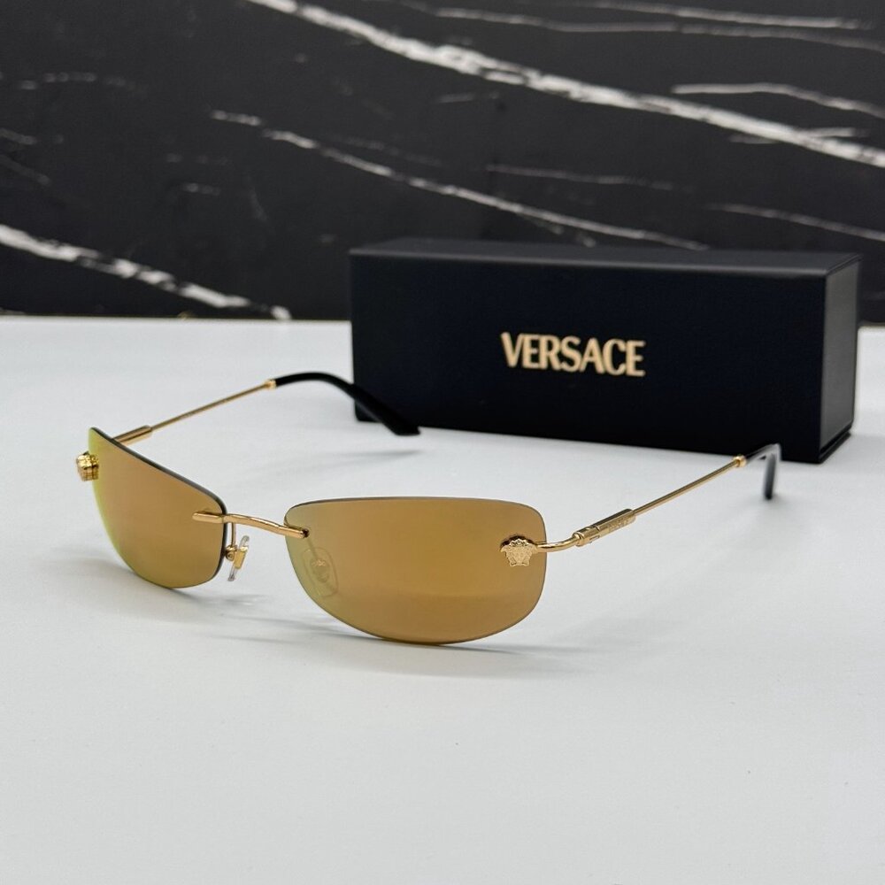NEW MOD 2279 1002/7I VERSACE SUNGLASSES VE2279 10027I GOLD VE2279 1002/7I